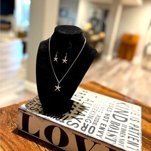Starfish earrings and necklace set